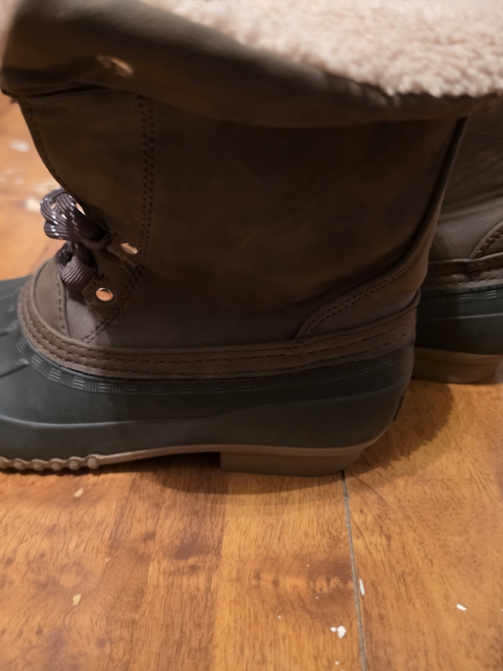 Tommy Hilfiger Brown and Black Winter Rain Boots